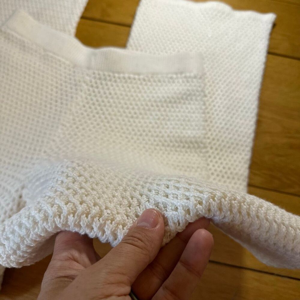 NWT House of Harlow 1960 cream sequin knit pants small - Picture 4 of 9